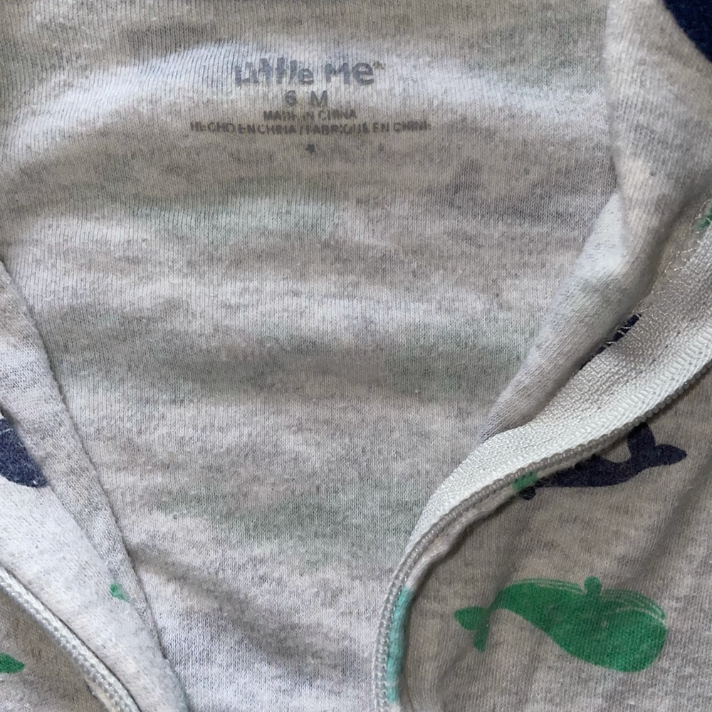 Little Me Baby Boy Whale Pajamas (???) - Picture 3 of 5